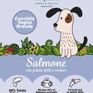 Salmone con Patate Dolci e Verdure - Cuccioli & Junior Taglia Media e Grande